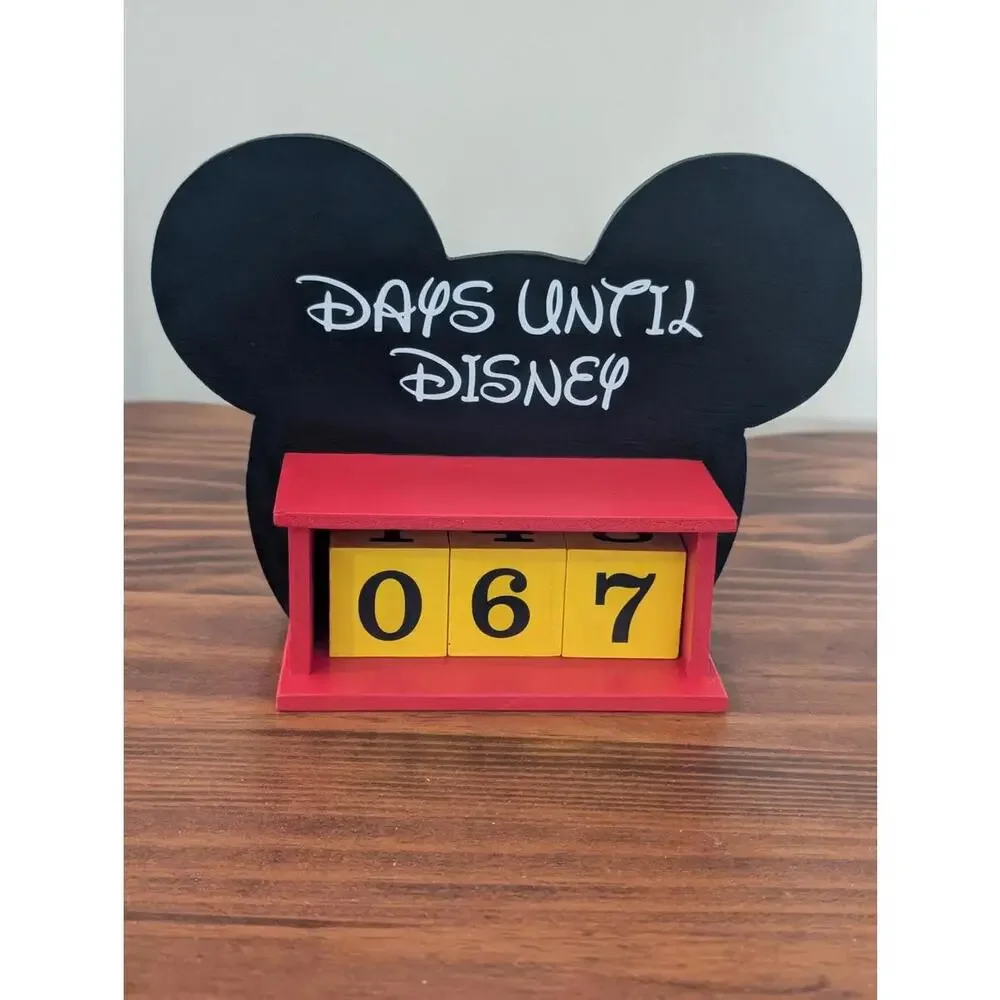 Disney Countdown Block Calendar with Mickey Mouse Ears